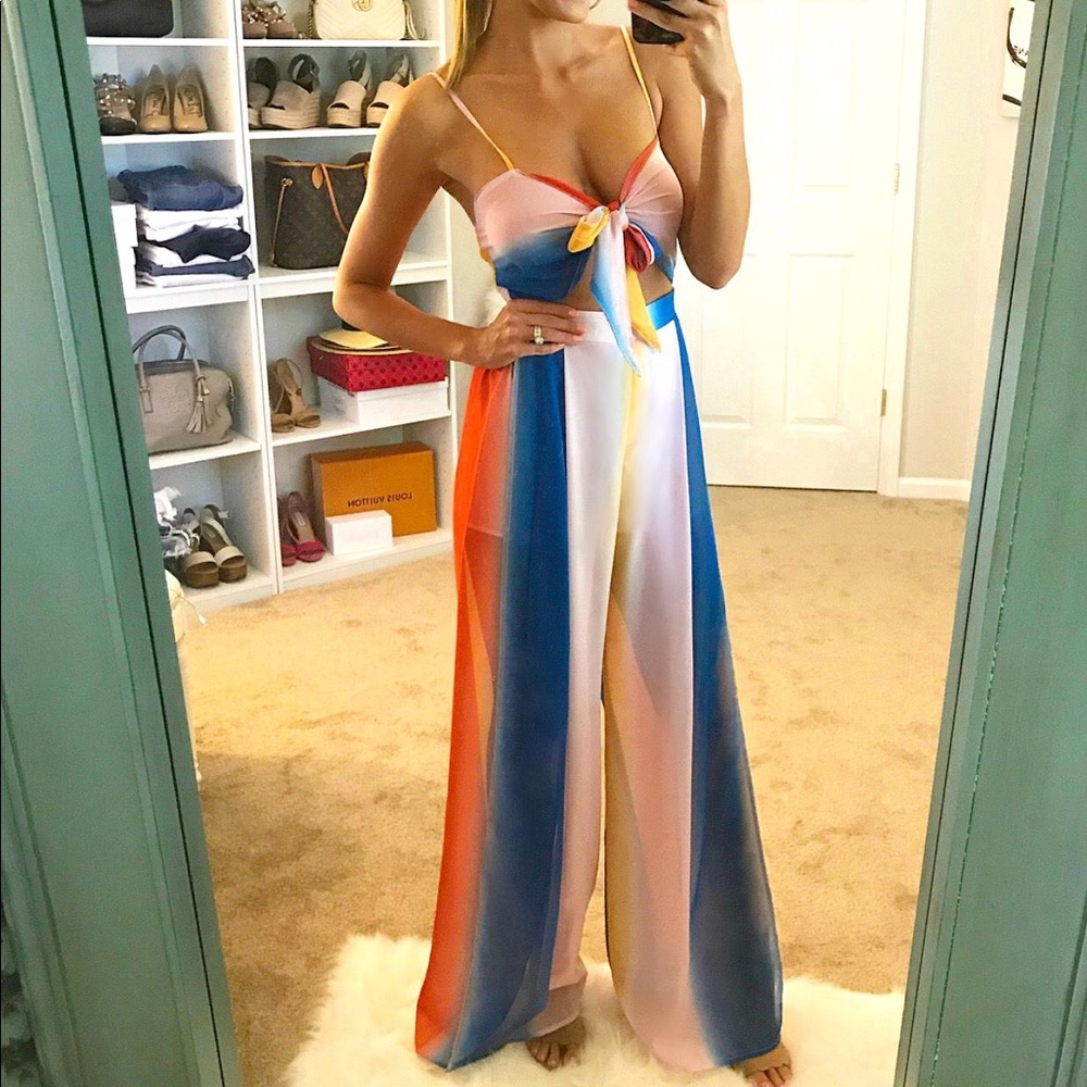 Beautiful Multi Color Jumpsuit - Picture 3 of 3